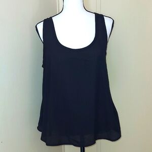 Living Doll Black Sleeveless Blouse